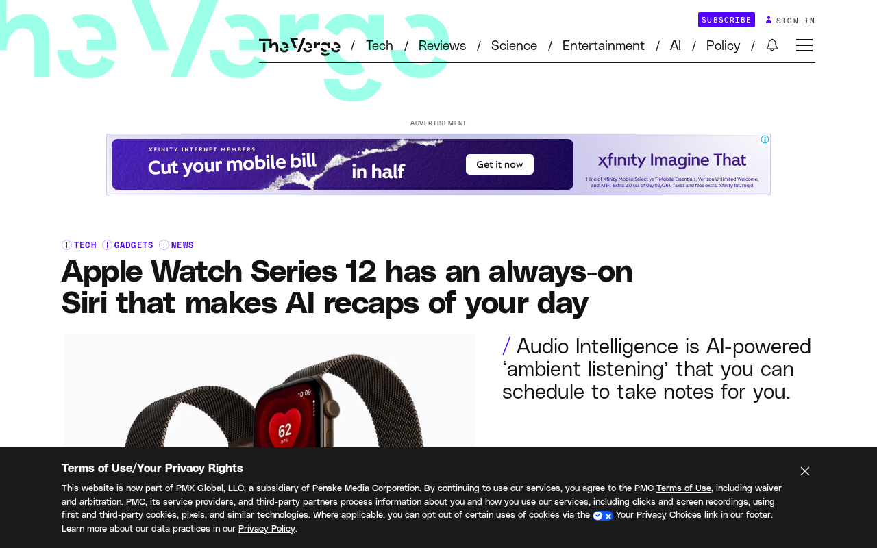 Apple Watch Series 12深度解析:常驻Siri与AI日程摘要