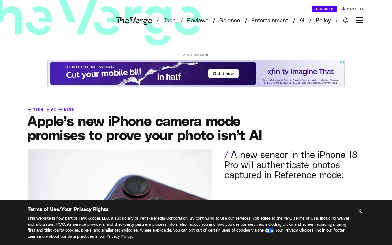 Apple's New iPhone Camera Feature: Hardware-Level Photo Authenticity Certification
