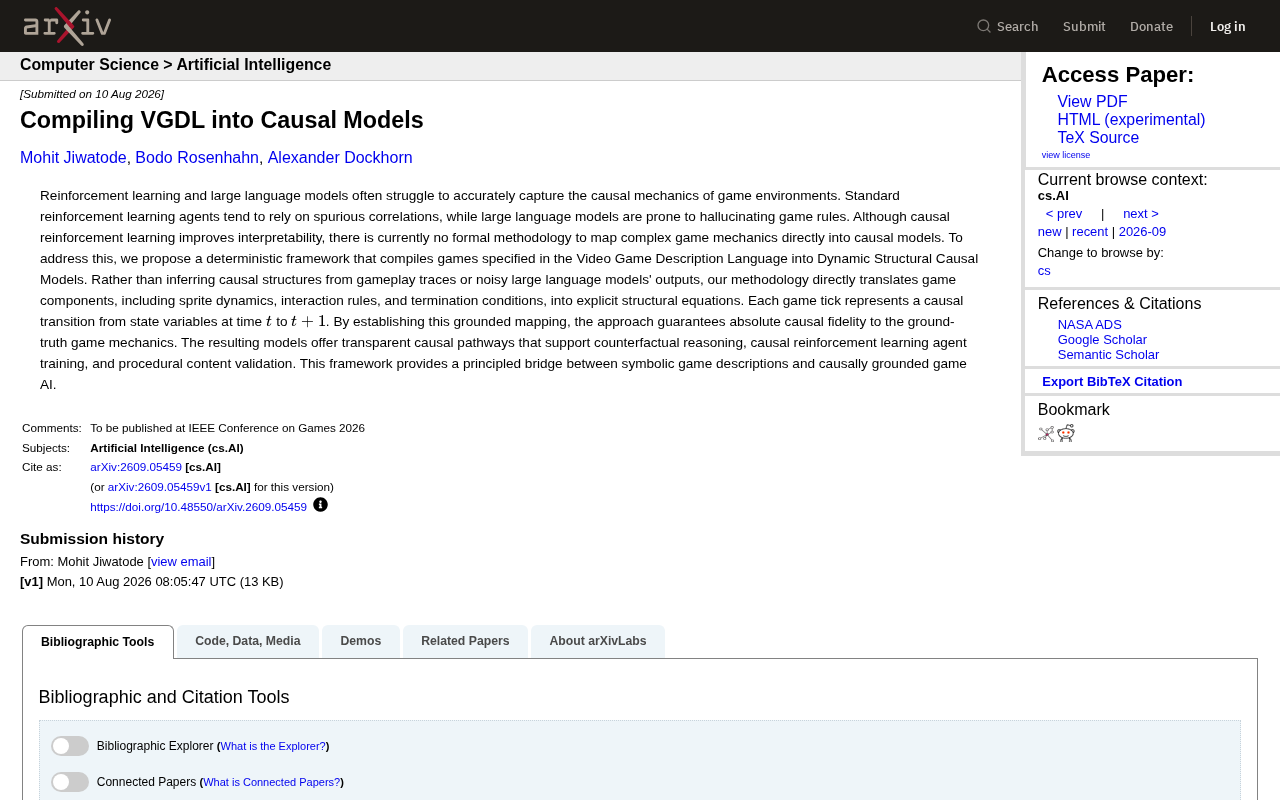 rss source: Compiling VGDL into Causal Models
