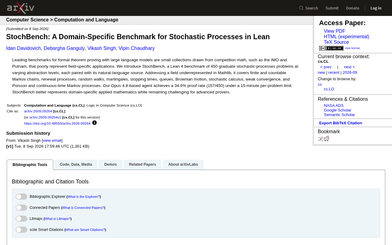 StochBench: A Deep Dive into the First Lean Formalization Benchmark for Stochastic Processes
