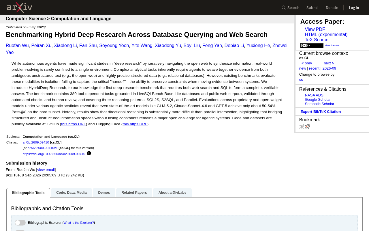 HybridDeepResearch:首个混合深度研究基准揭示AI智能体跨模态整合瓶颈