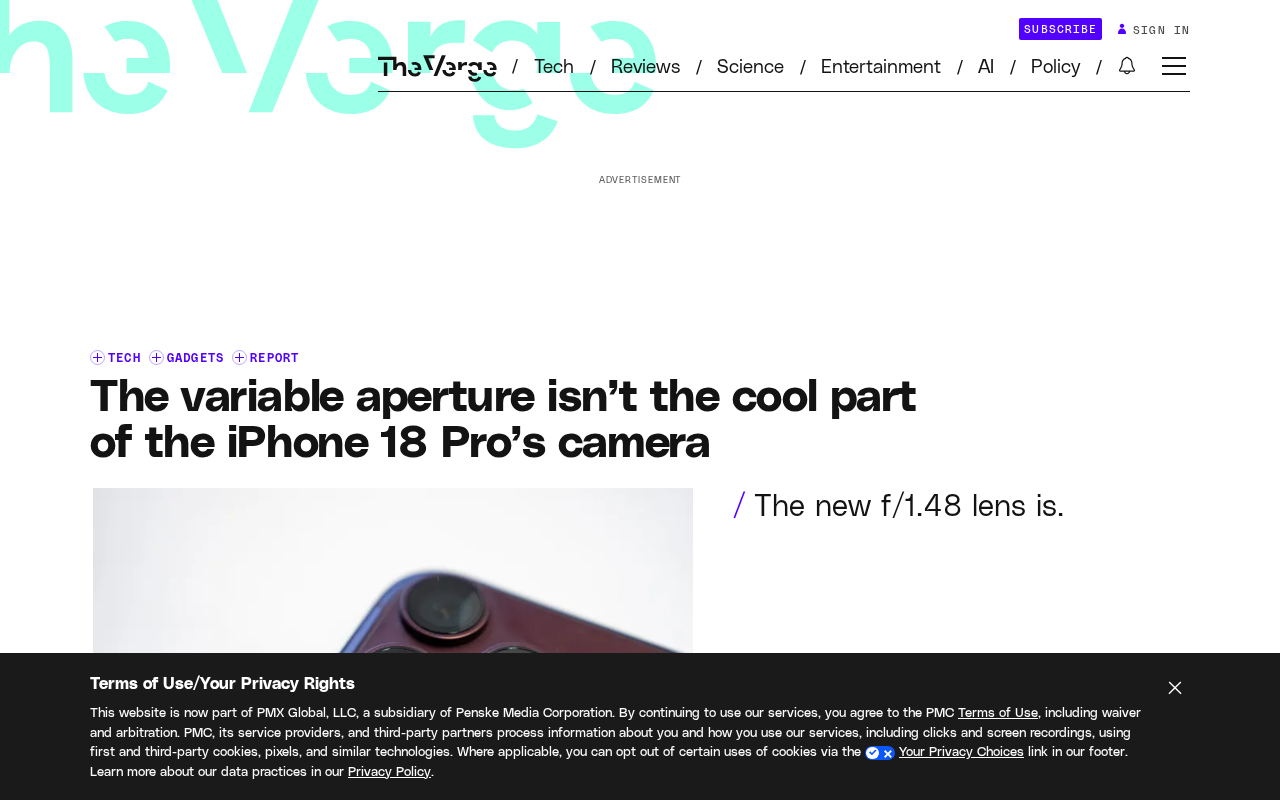iPhone 18 Pro相机