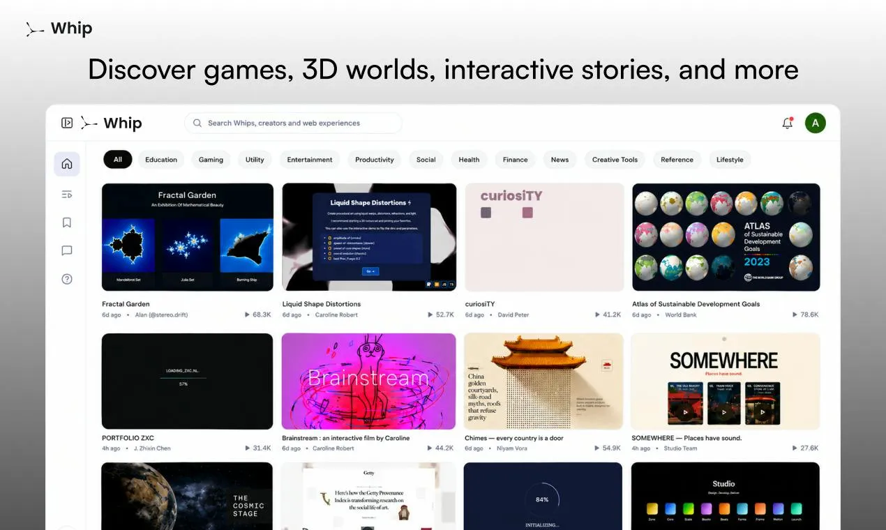 Whip: The YouTube of Interactive Web Experiences — A New Stage for Creators
