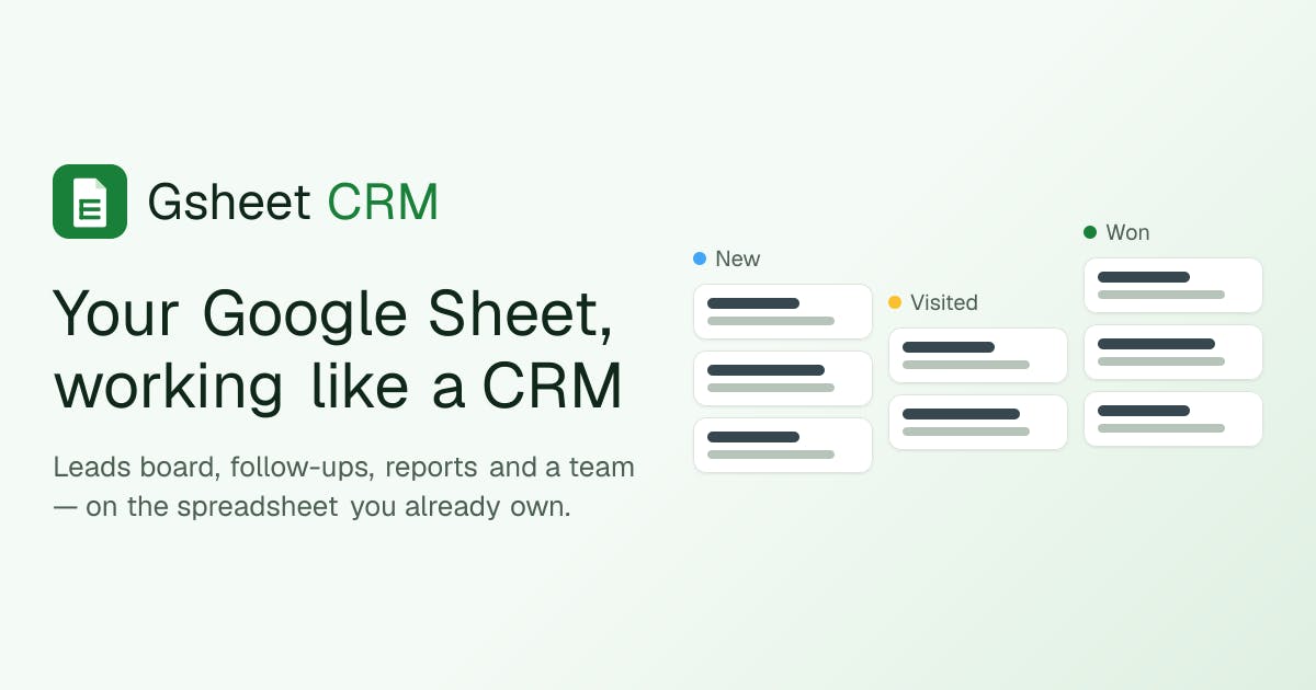 Gsheet CRM:把谷歌表格变成真正的CRM系统