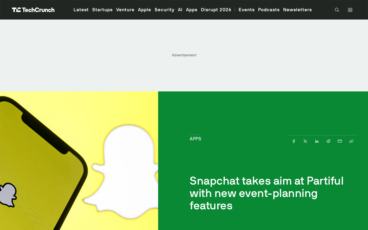 Snapchat推出活动策划功能,正面挑战Partiful