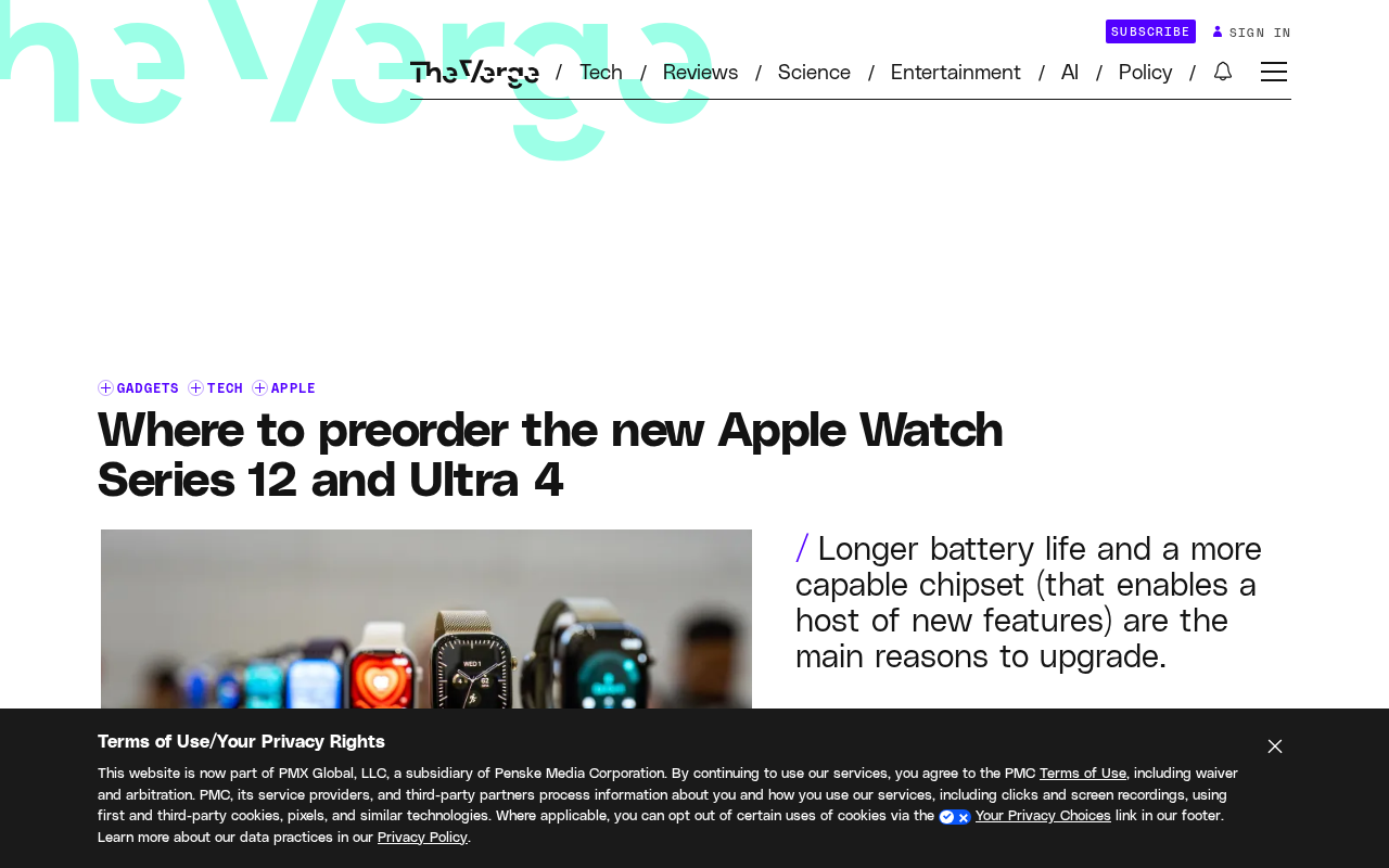 Apple Watch Series 12与Ultra 4预购信息