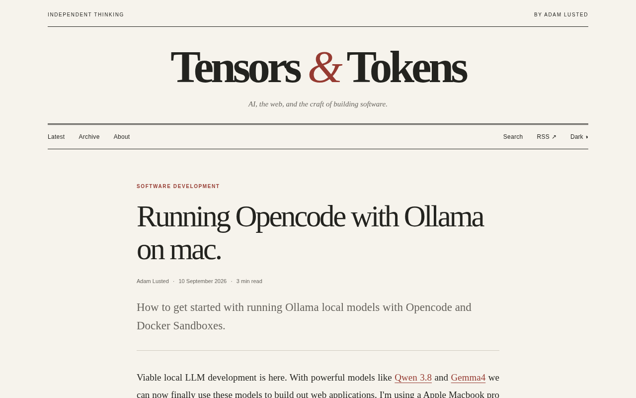 Mac本地AI编程环境搭建:OpenCode+Ollama+sbx实战指南