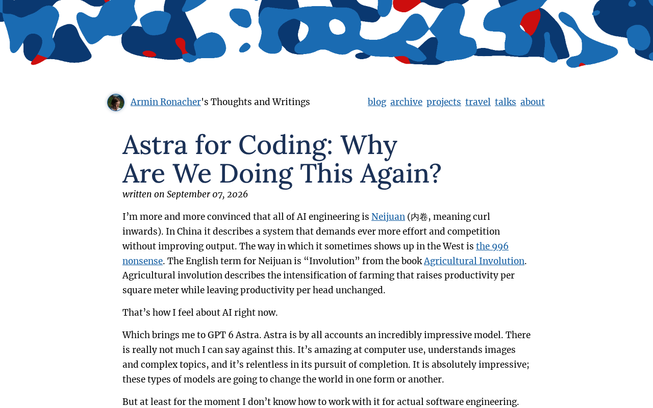hackernews source: Astra for Coding: Why Are We Doing This Again?