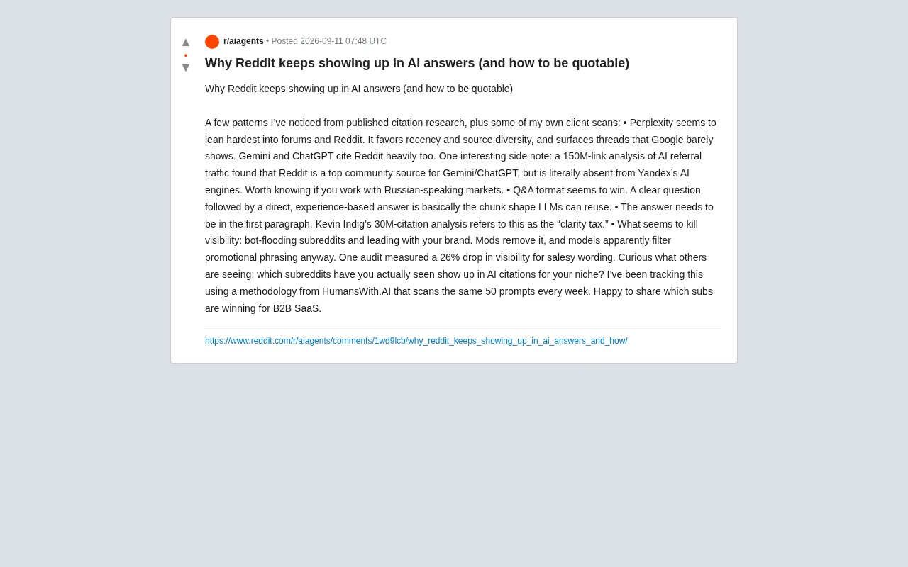 Why AI Answers Always Cite Reddit — And How to Get Your Content Cited Too