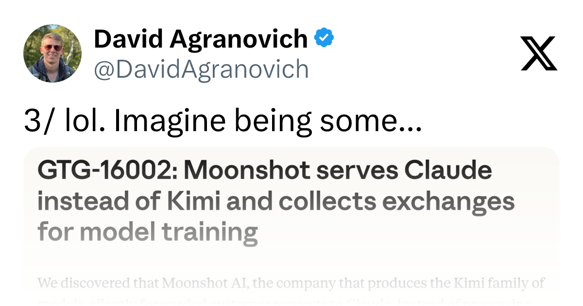 Moonshot被曝用Claude冒充Kimi并收集对话训练模型