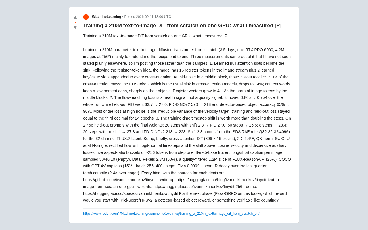 单GPU从零训练2.1亿参数文生图DiT:三个关键实测发现