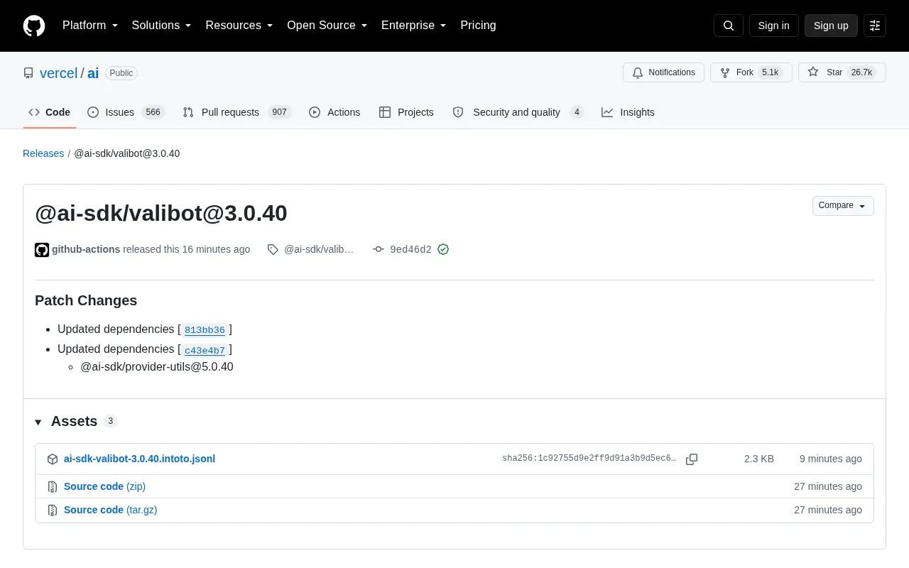 @ai-sdk/valibot 3.0.40 release page