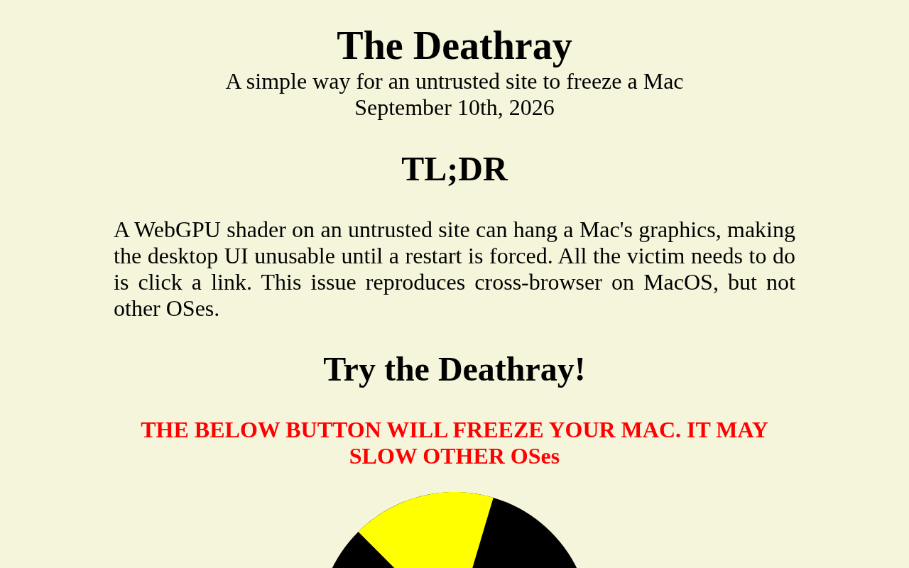 Deathray漏洞:一个网页竟能冻结你的Mac