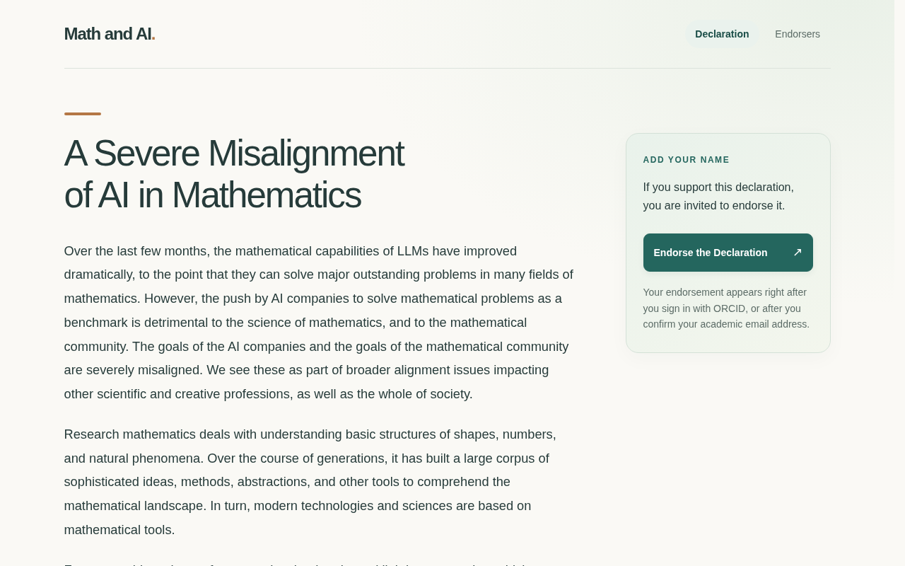 Terence Tao Warns of Severe Misalignment in AI Mathematics