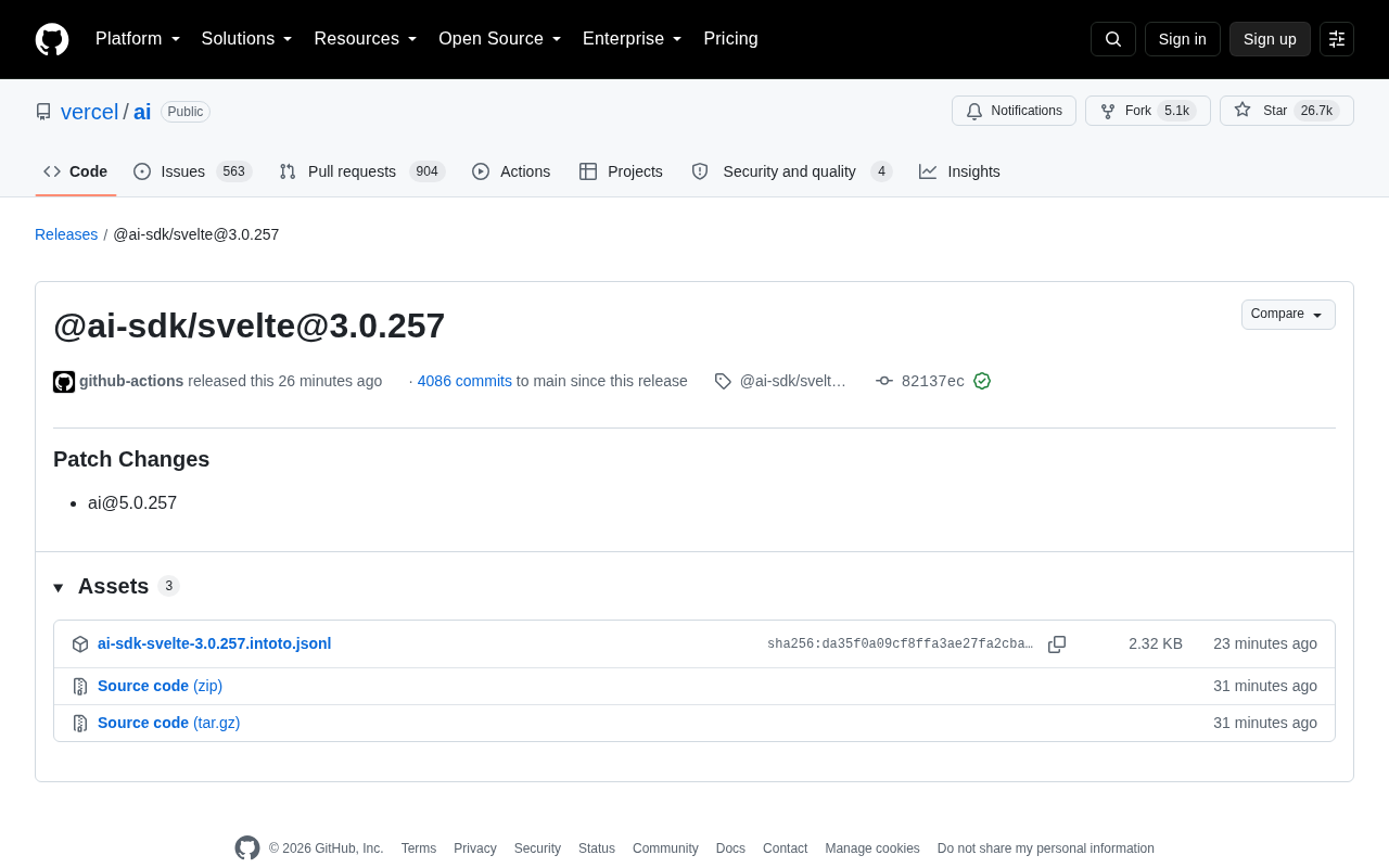 rss source: @ai-sdk/svelte@3.0.257
