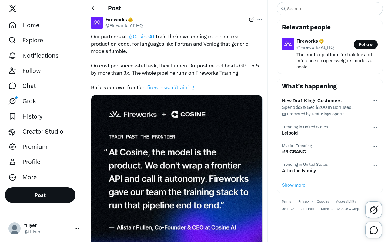 Cosine AI用生产代码训练Lumen模型,成本效率超GPT-5.5三倍