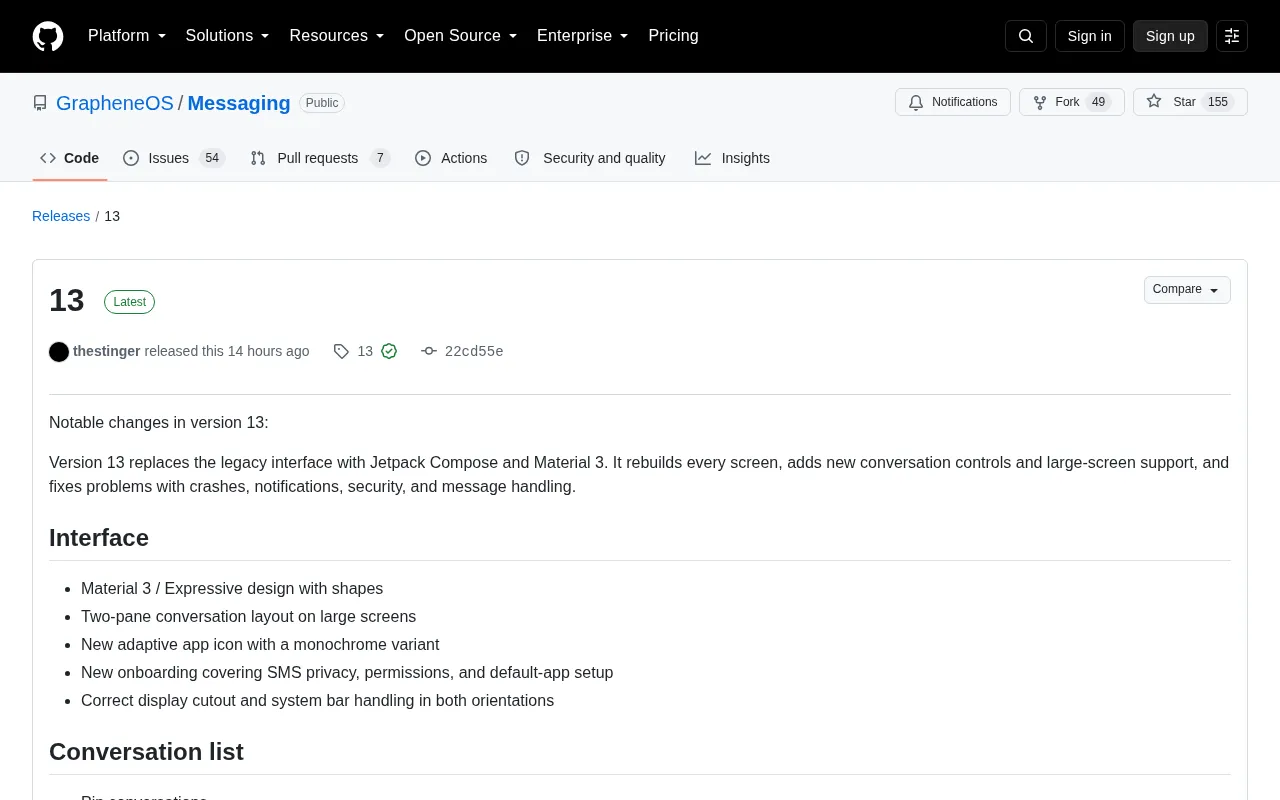 GrapheneOS Releases Rewritten Messaging App: An Open-Source Privacy-First Approach