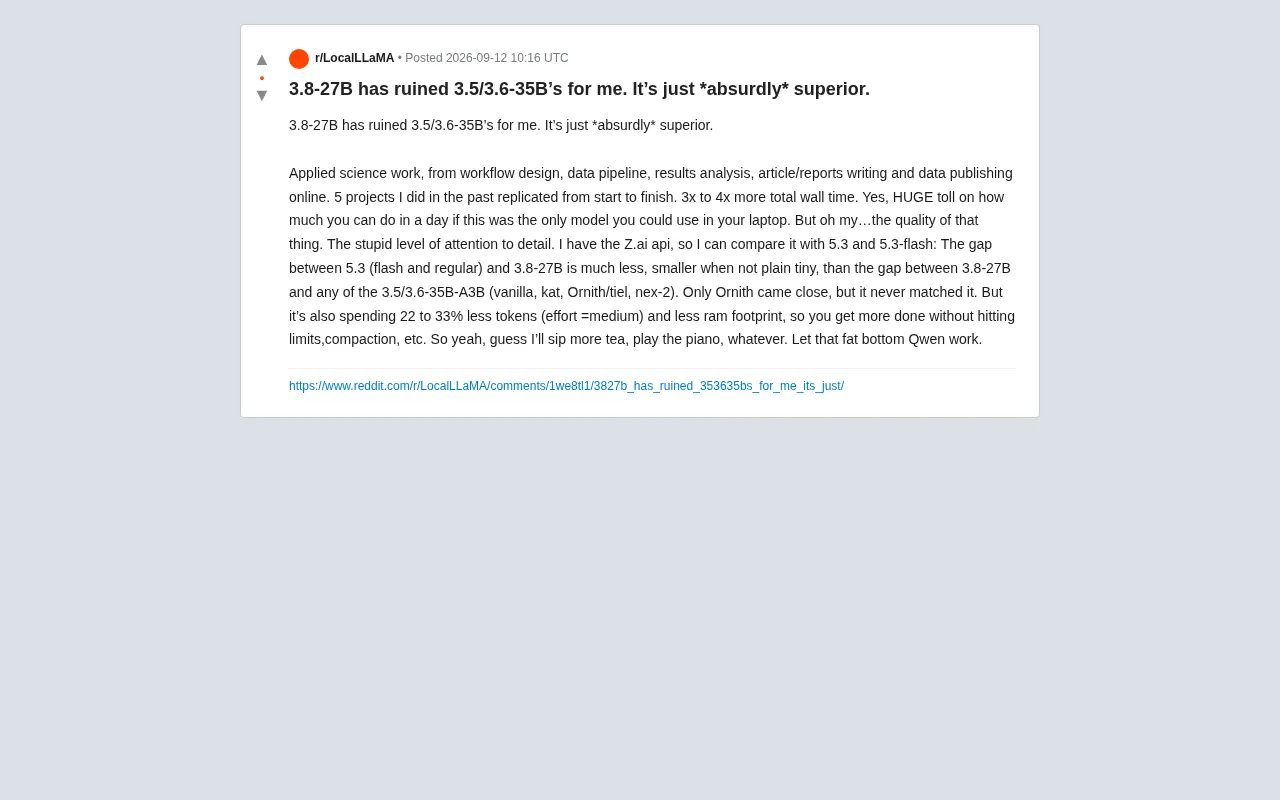 Local LLM Showdown: Why GLM 3.8-27B Crushes the 35B Previous Generation
