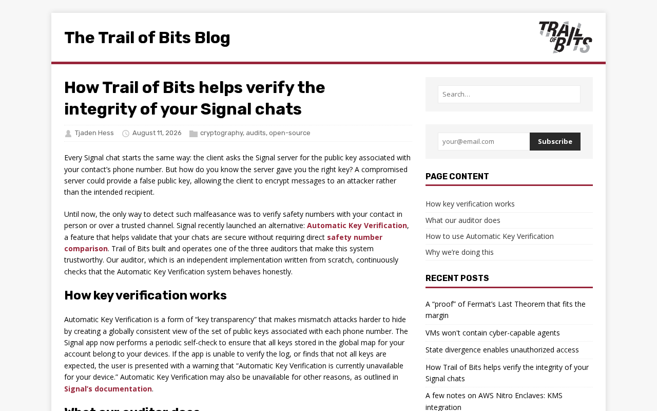 How Trail of Bits Verifies the Integrity of Signal Chat Logs