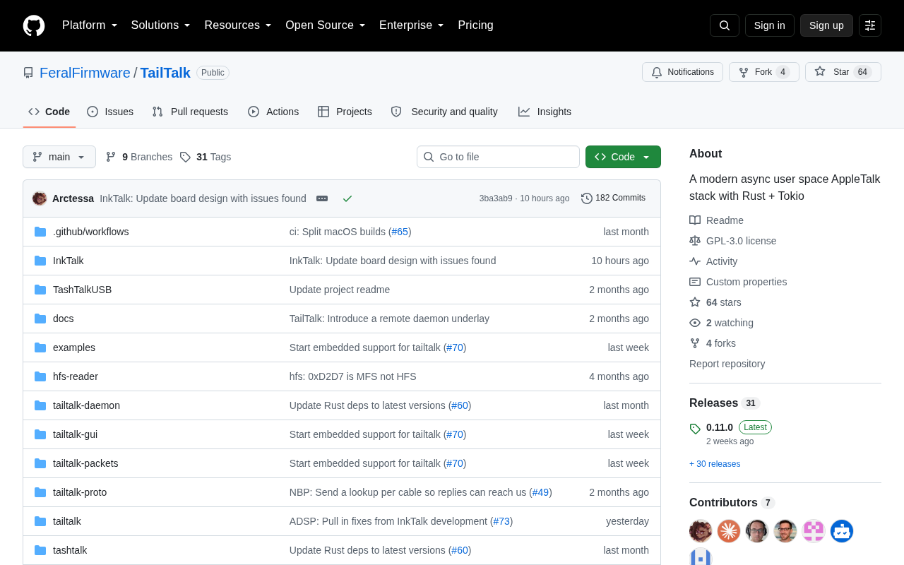 hackernews source: TailTalk: A modern async user space AppleTalk stack with Rust and Tokio