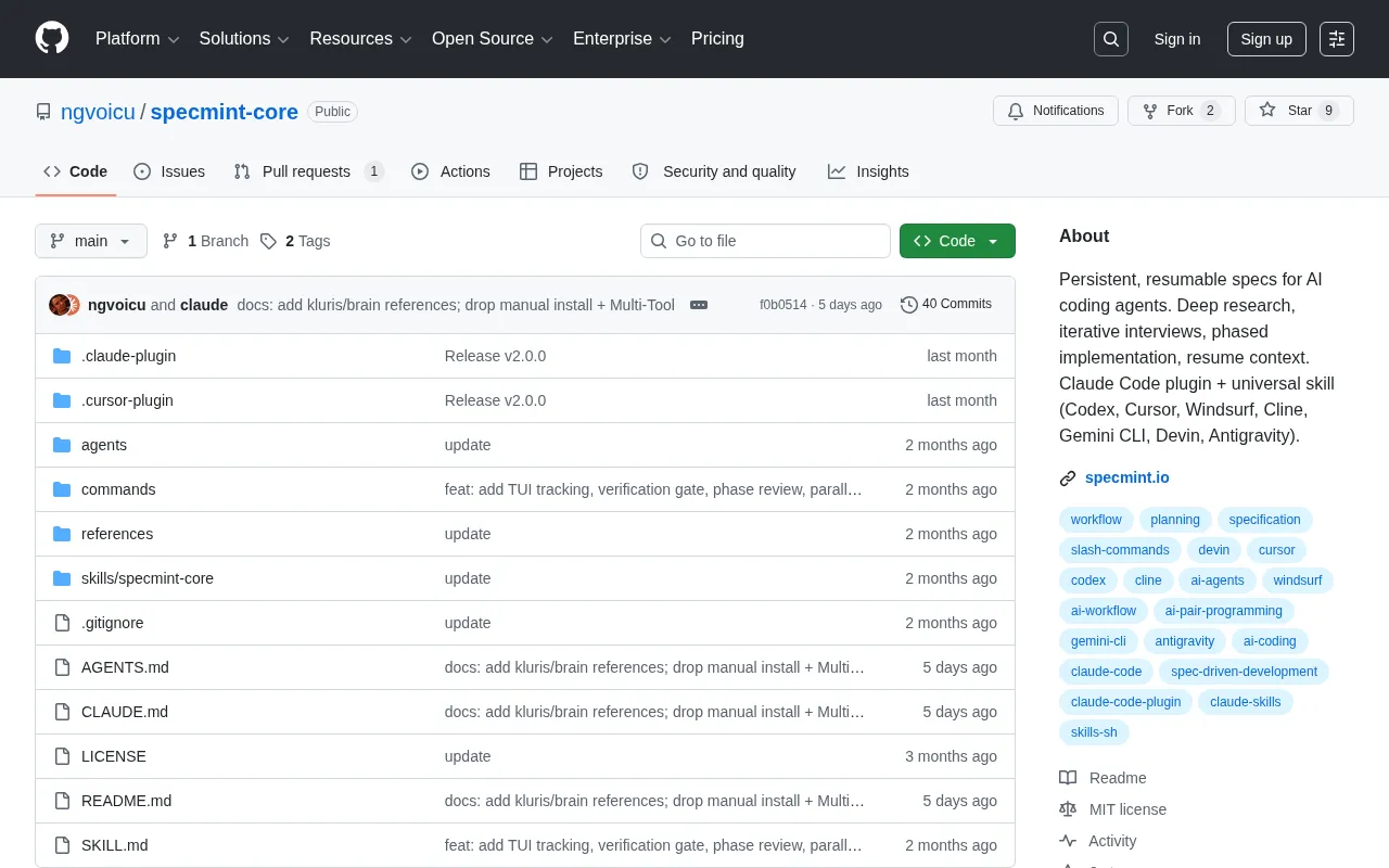 SpecMint: A Spec Management Tool That Solves Context Loss for AI Coding Agents