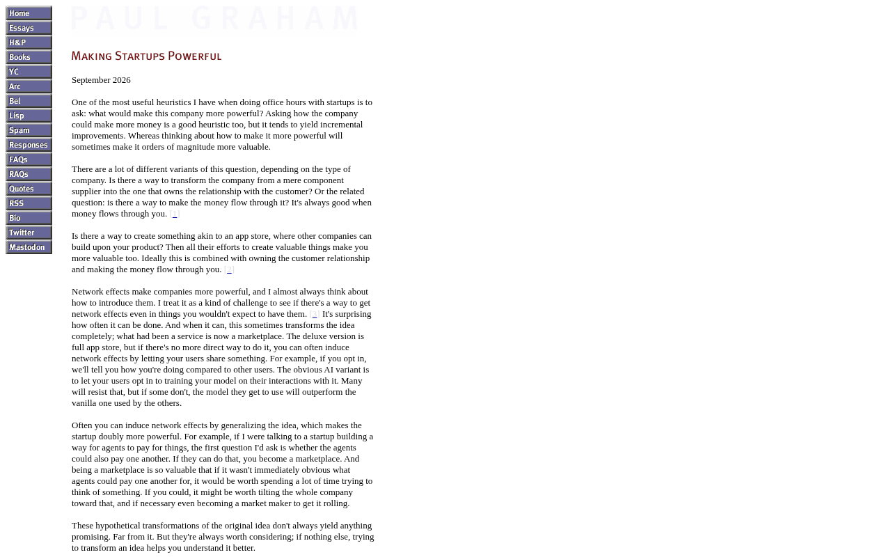 Paul Graham's New Essay: How to Make Startups Powerful