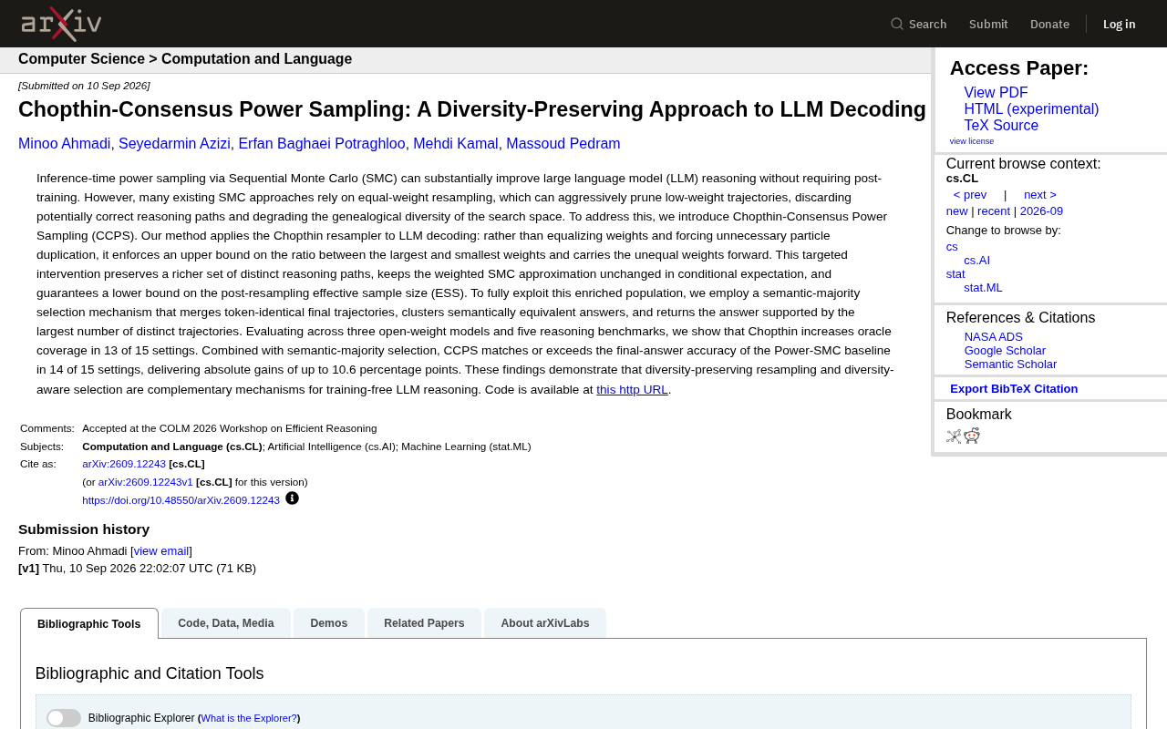 CCPS Sampling: Preserving Reasoning Diversity to Boost LLM Performance Without Fine-Tuning