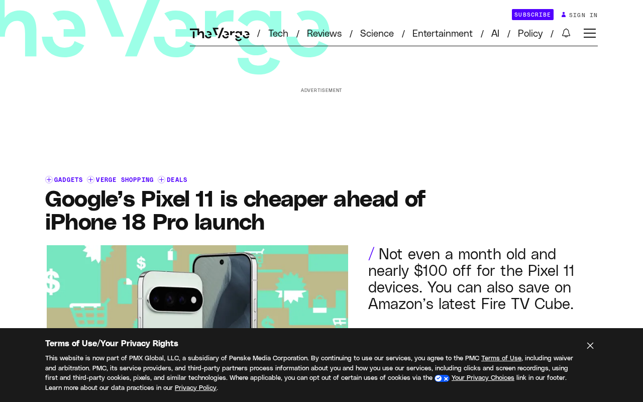 Ahead of iPhone 18 Pro Launch, Google Cuts Pixel 11 Prices to Compete