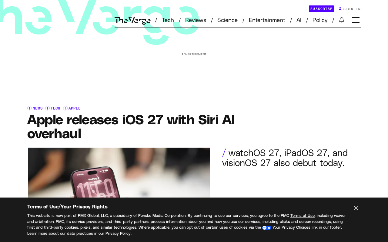 Apple推出iOS 27:Siri AI全面革新成焦点