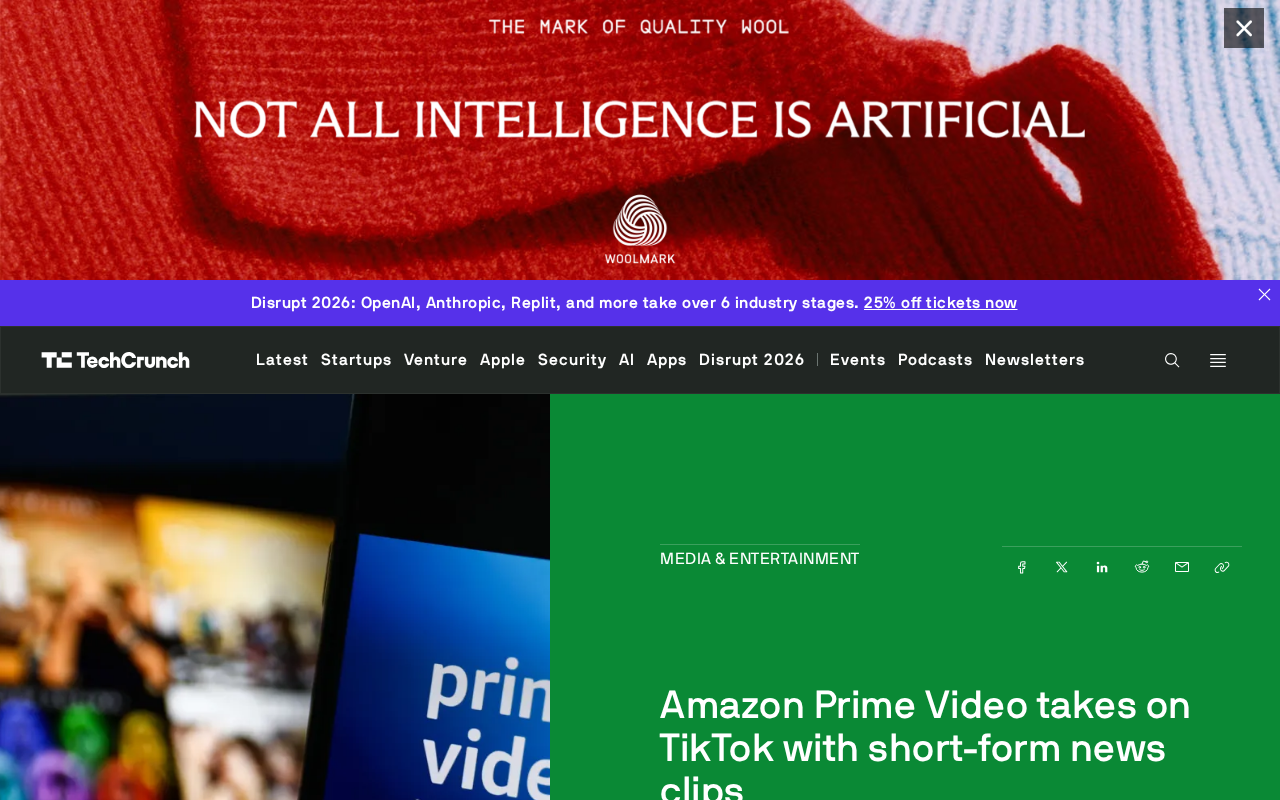 Amazon Prime Video推出短视频新闻剪辑
