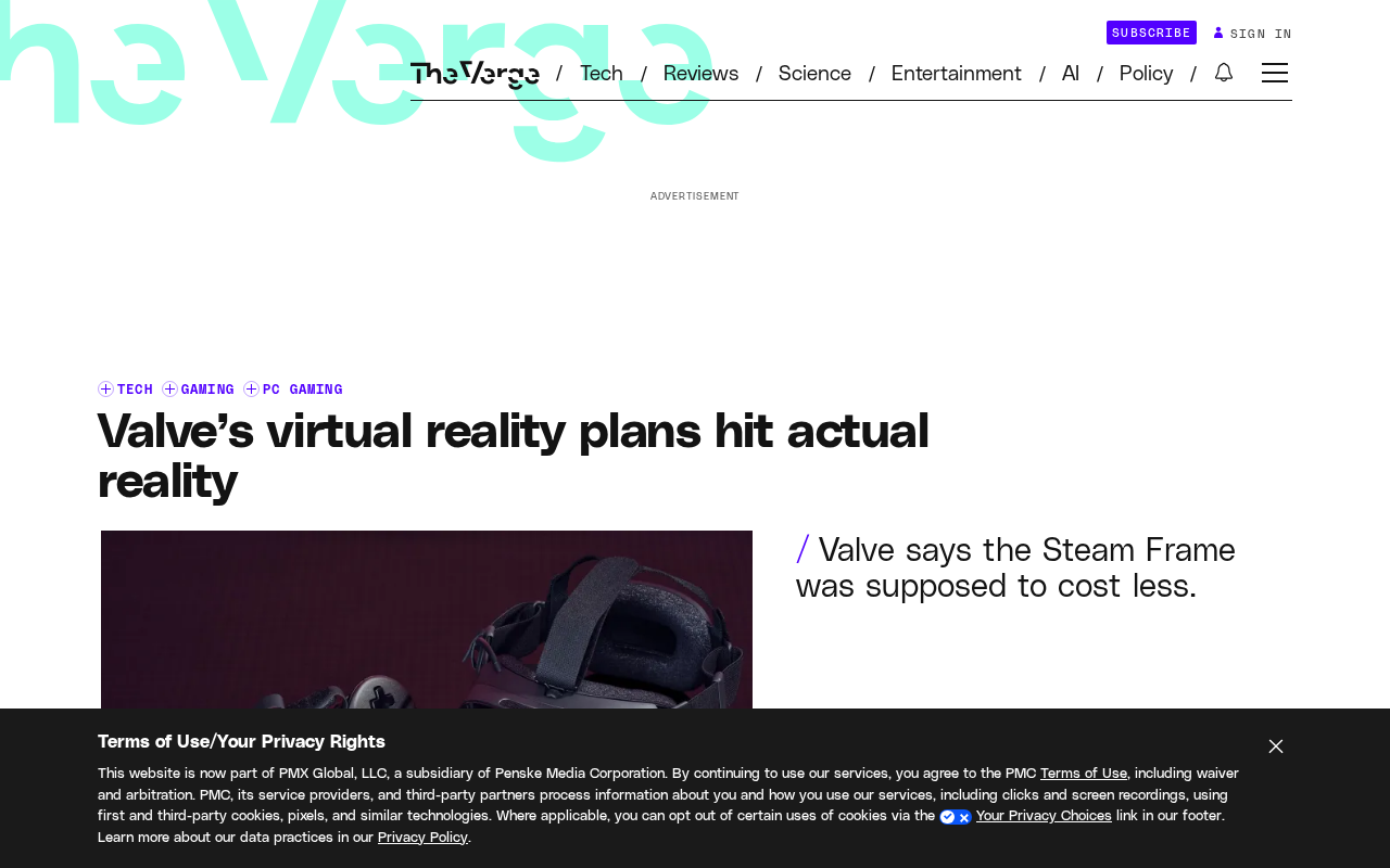 Valve Steam Frame头显发布