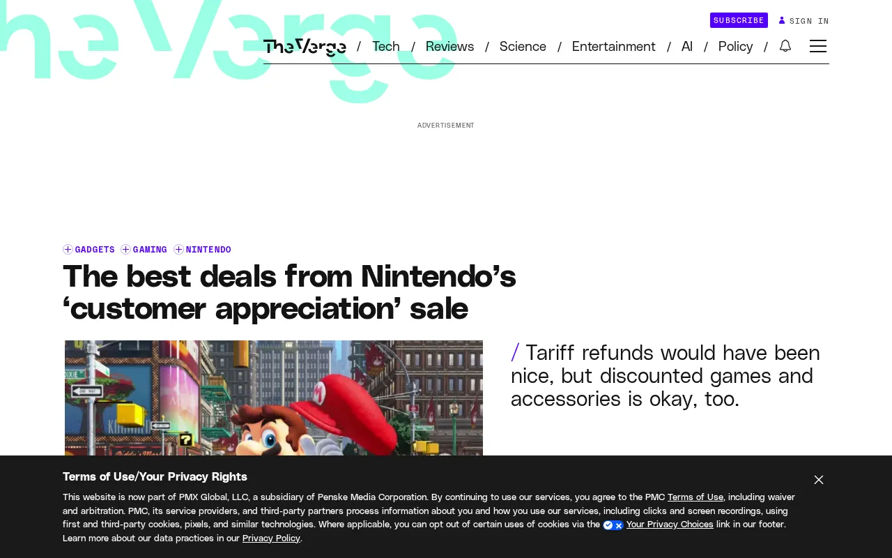 Nintendo customer appreciation sale