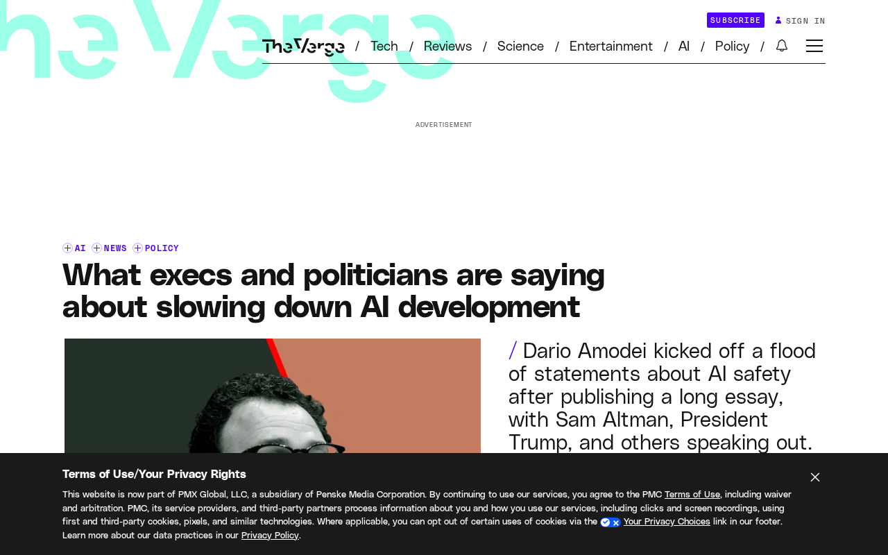 rss source: What execs and politicians are saying about slowing down AI development