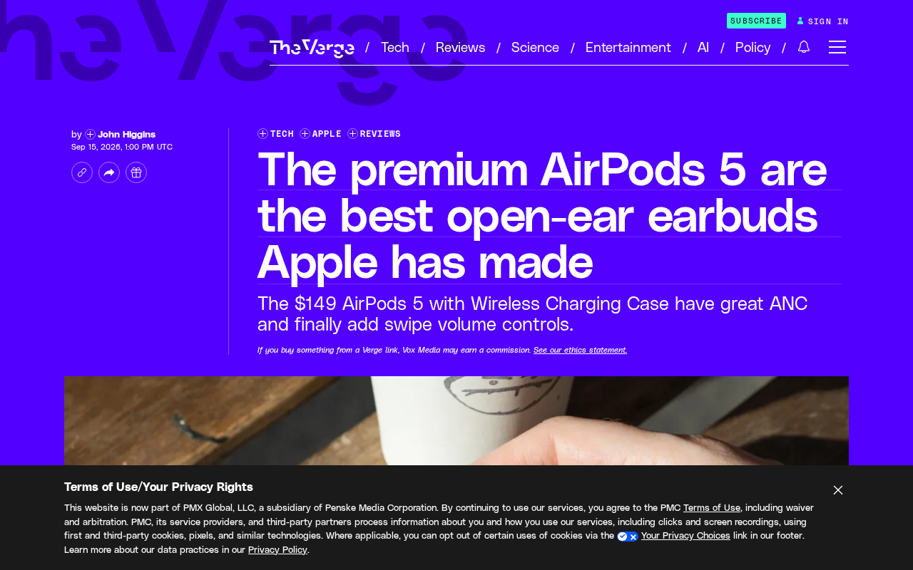 AirPods 5评测:苹果做得最好的开放式耳机