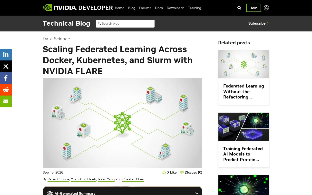 NVIDIA FLARE Federated Learning in Practice: Scaling Deployments Across Docker, K8s, and Slurm