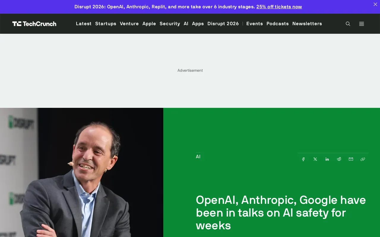 OpenAI, Anthropic, and Google in Secret AI Safety Talks for Weeks — A Policy Fault Line Emerges