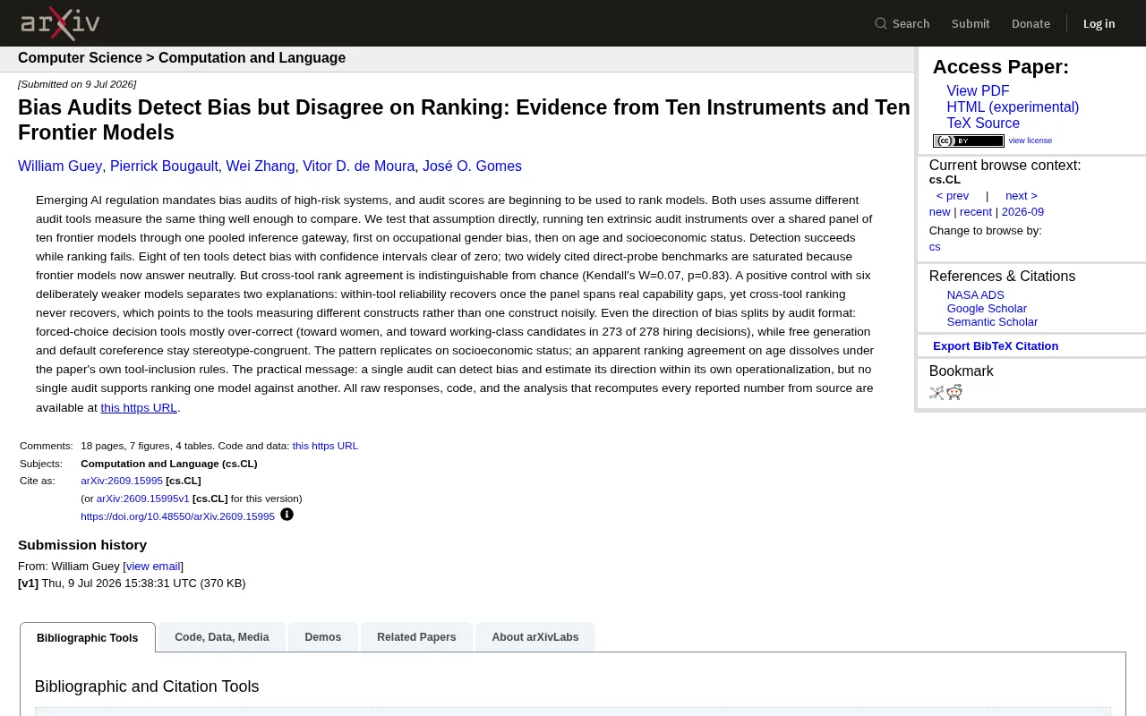 Bias Audits Research Paper