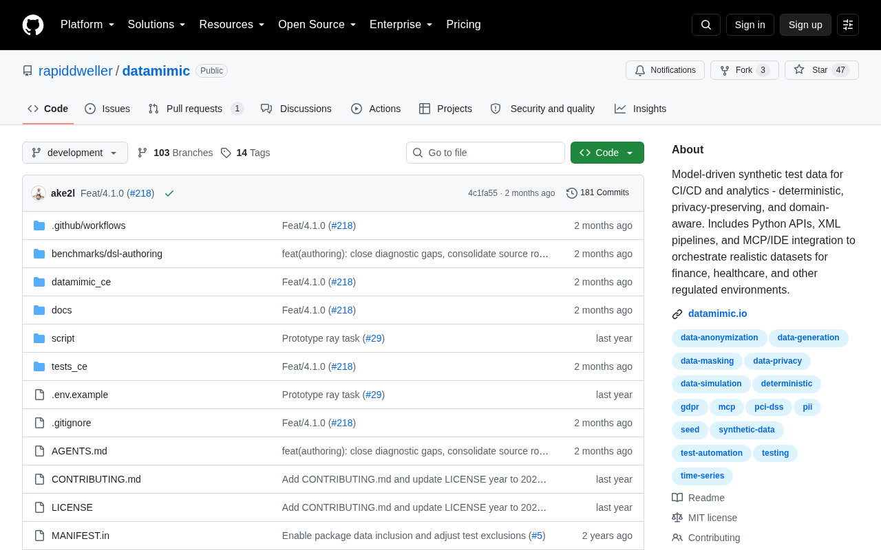 Datamimic: Giving AI Coding Assistants a Controlled Test Data World