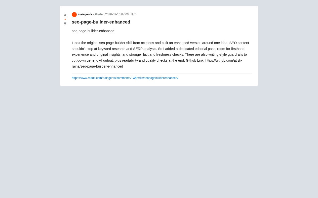 SEO Page Builder Enhanced: Breaking Free from Generic AI-Generated SEO Content