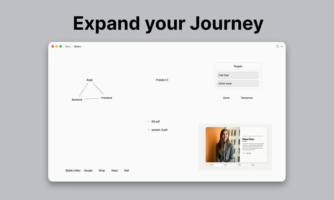 Expand Board for macOS: An Infinitely Nested Spatial Whiteboard Tool