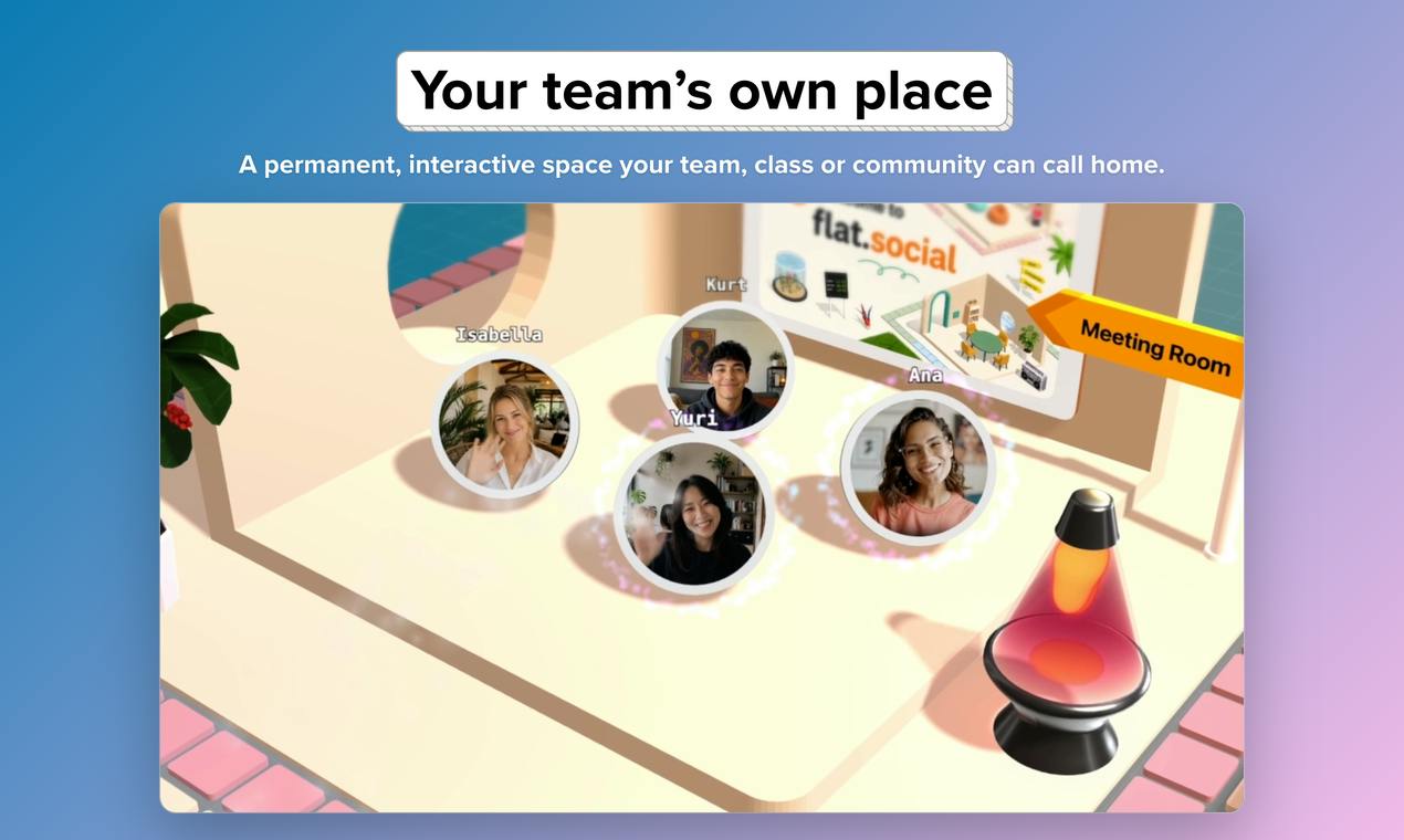 flat.social:为远程团队打造的3D虚拟社交空间