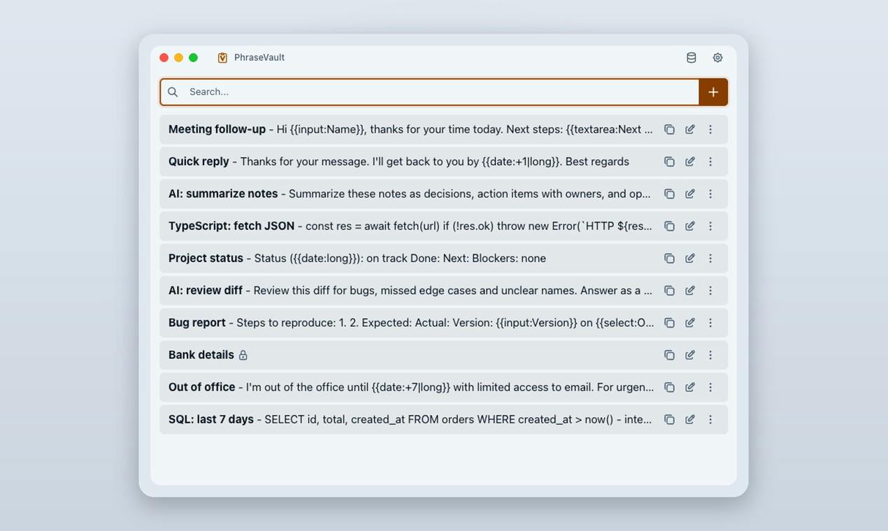 PhraseVault 3.0: Cross-Platform Text Expansion Tool Adds PIN Encryption for Sensitive Snippets