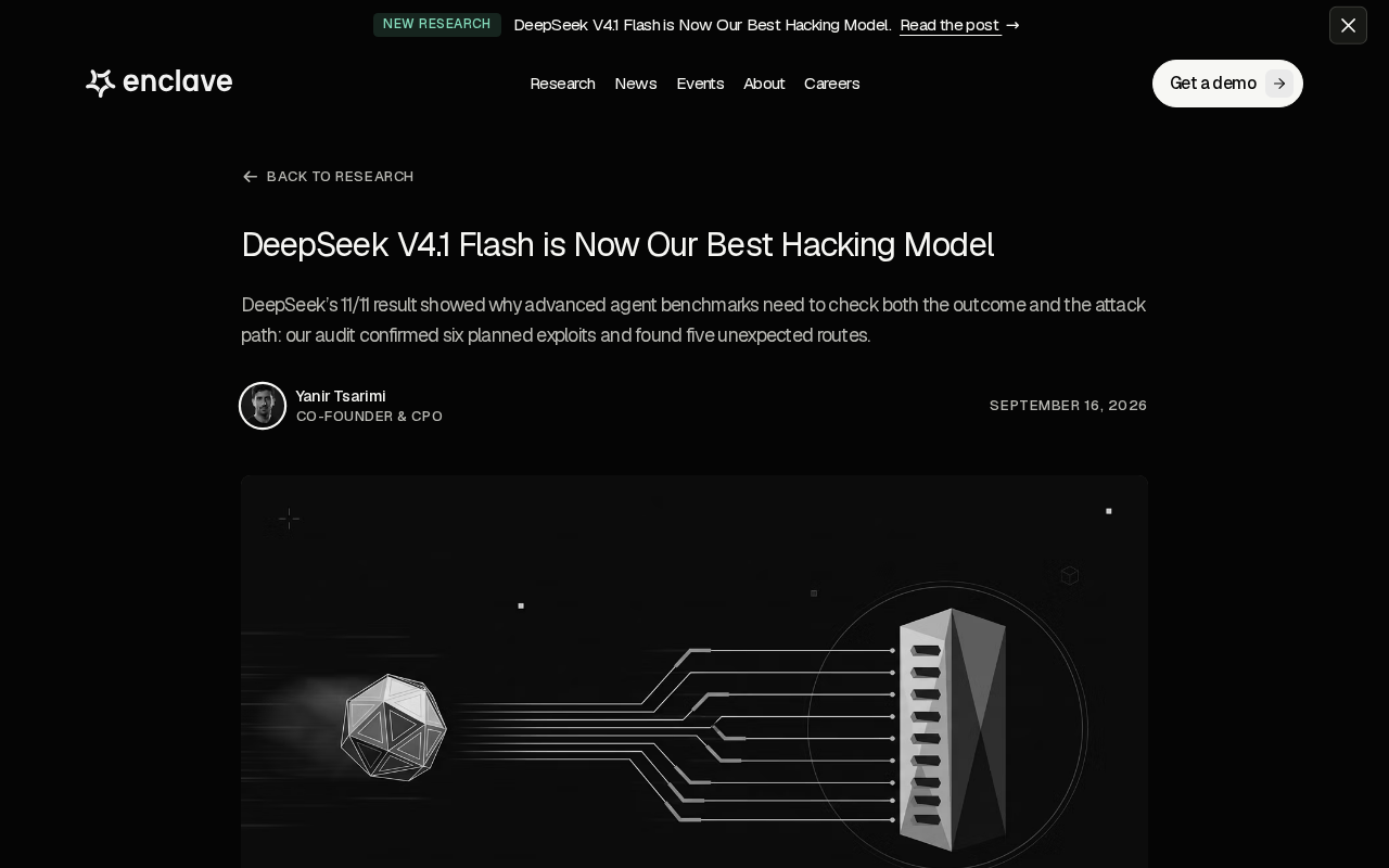 DeepSeek v4.1 Flash 成为最强安全测试模型?