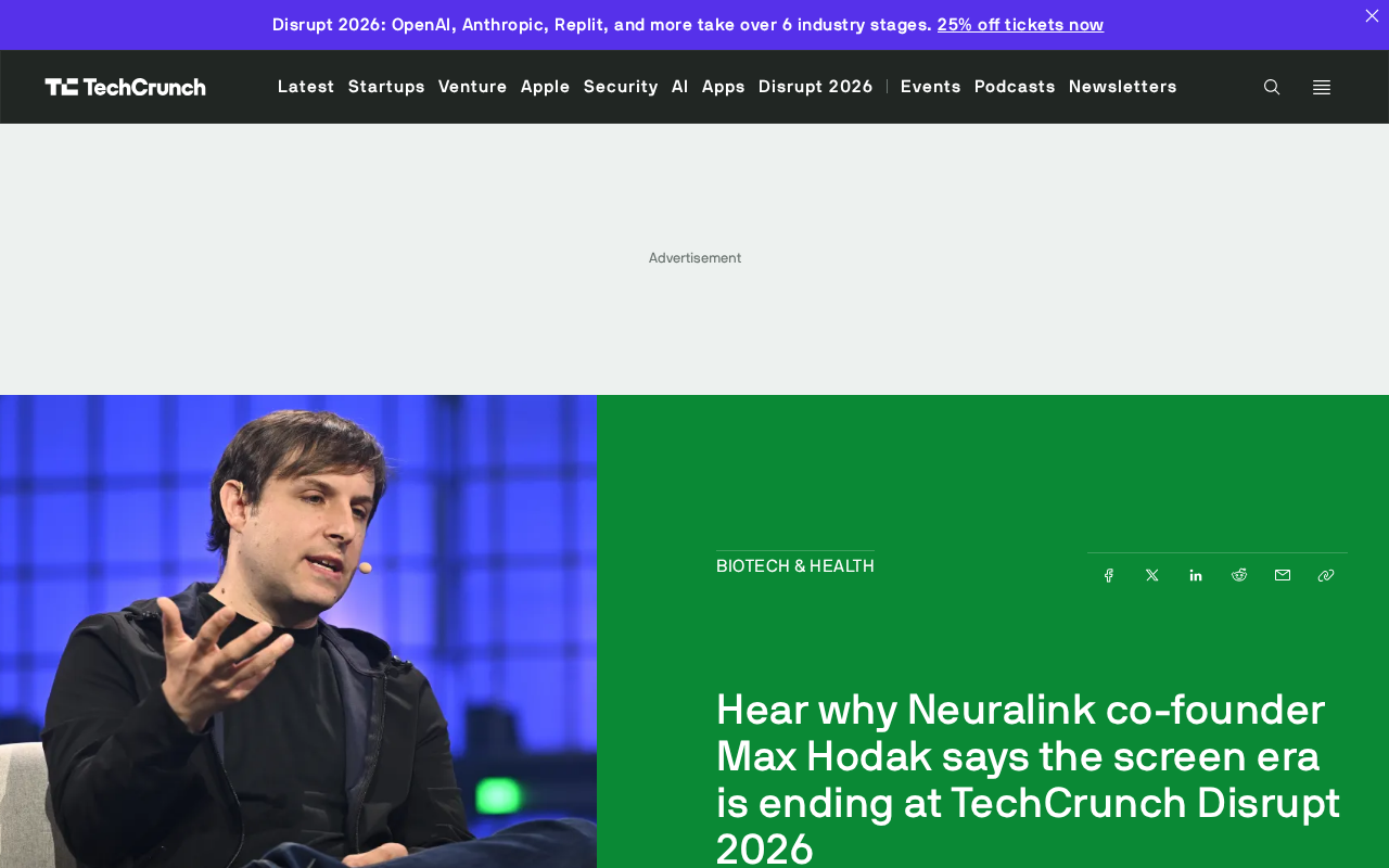 Neuralink Co-founder Max Hodak: The Era of Screens Is Coming to an End