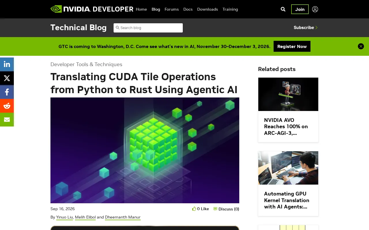 Using Agentic AI to Migrate CUDA Tile Operations from Python to Rust