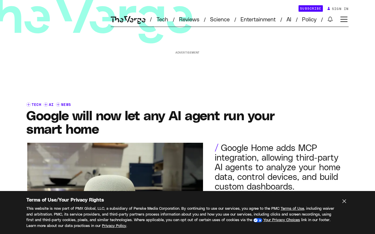 Google Home MCP 集成