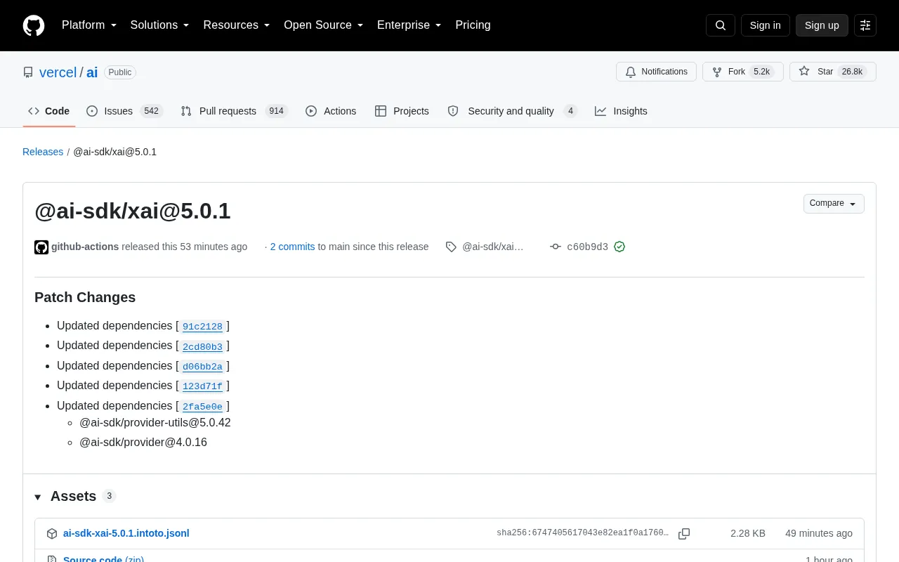 rss source: @ai-sdk/xai@5.0.1