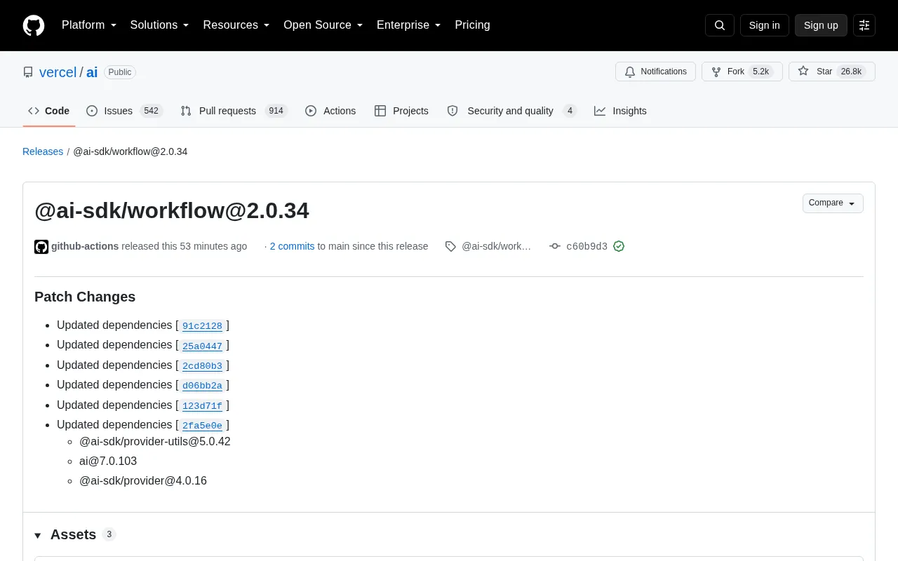 @ai-sdk/workflow 2.0.34 Released: A Deep Dive into the Vercel AI SDK Dependency Update