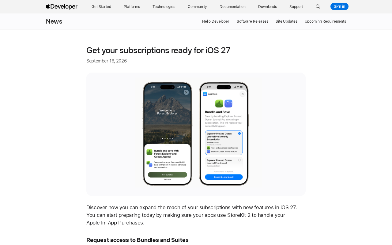 iOS 27订阅新玩法:Bundles、Suites与多席位购买全解析