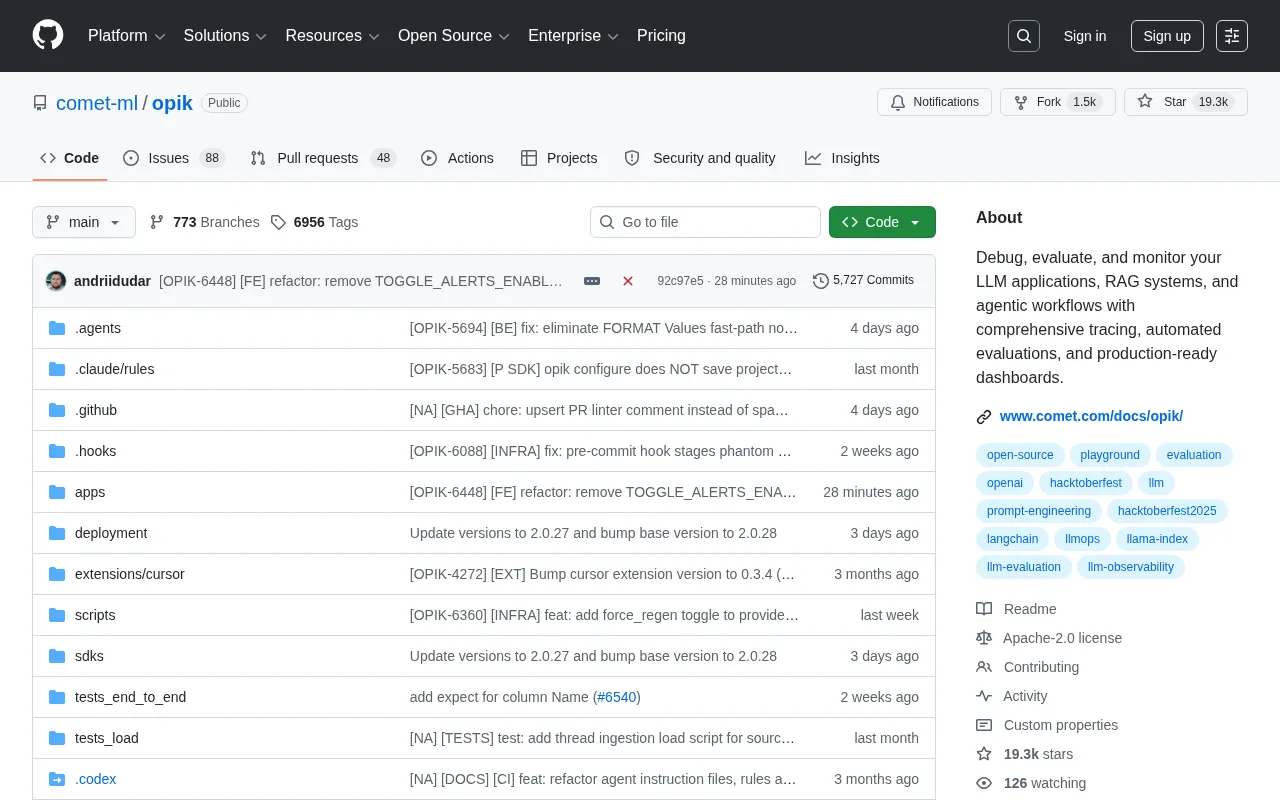 Opik: Open-Source LLM Observability Platform for Debugging, Evaluation, and Monitoring All in One